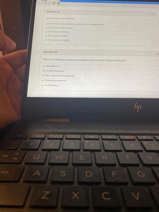 XO Question 3 Question 54 Which of the following