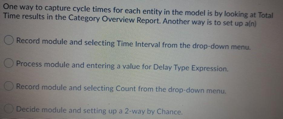 One way to capture cycle times for each entity in