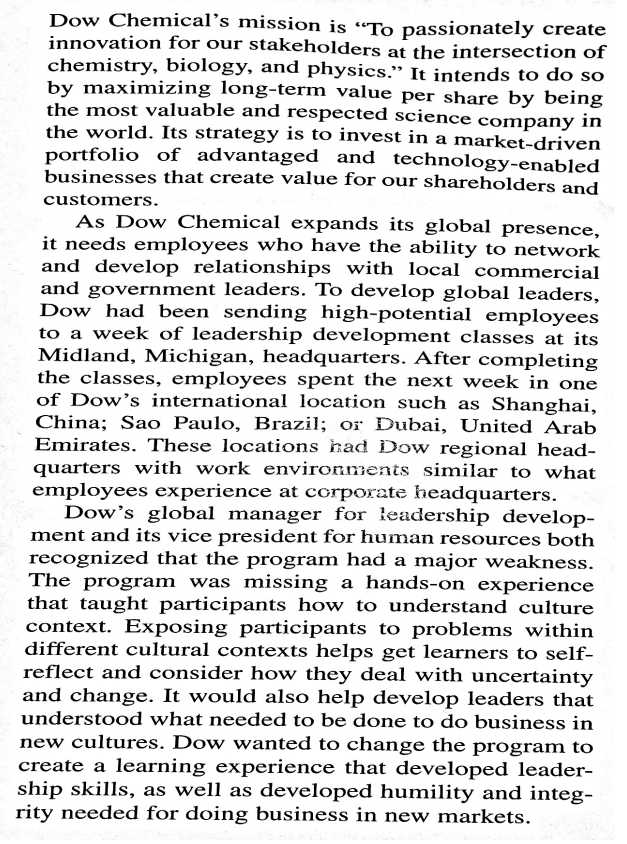 Dow Chemical's mission is To passionately create