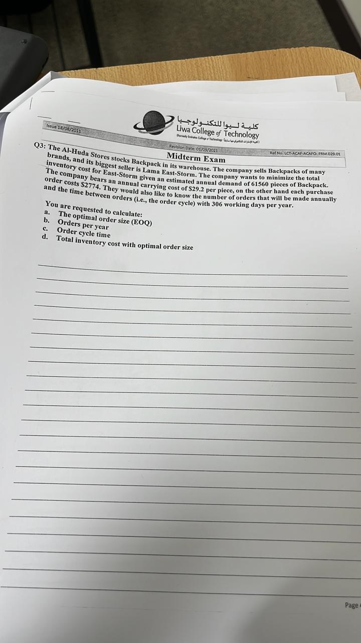 Please typed not hand written, thanks in advance