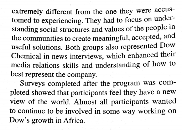 Dow Chemical's mission is To passionately create