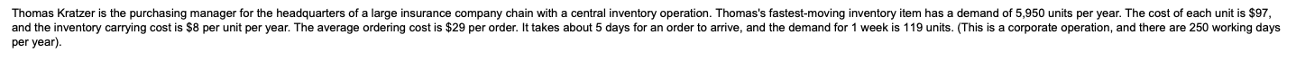 A) What is the EOQ? B) What is the average
