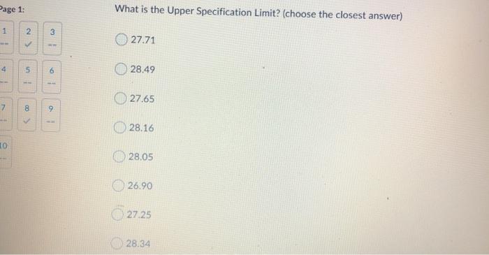 A process has an upper specification limit but no