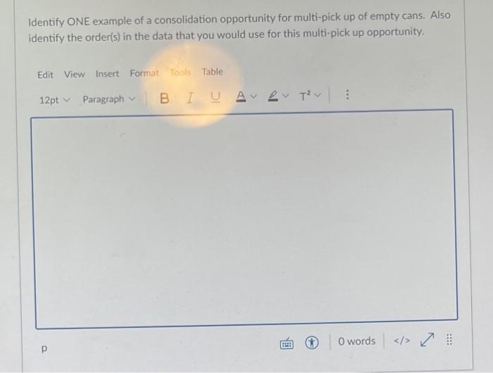 IN CLASS EXERCISE \# - LOGISTICS MANAGEMENT Lance