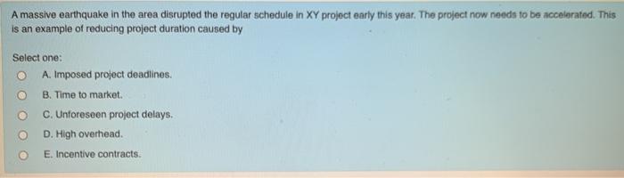 A massive earthquake in the area disrupted the