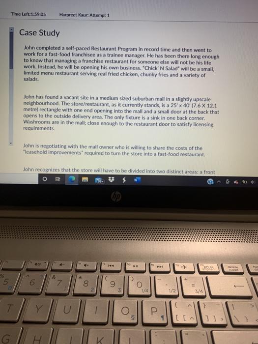 Time Left:1:59:05 Harpreet Kaur: Attempt 1 Case