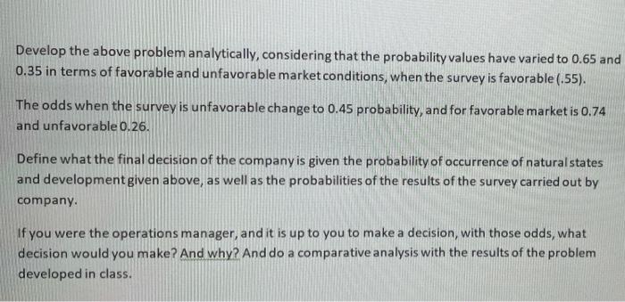 Can someone help me? Develop the above problem