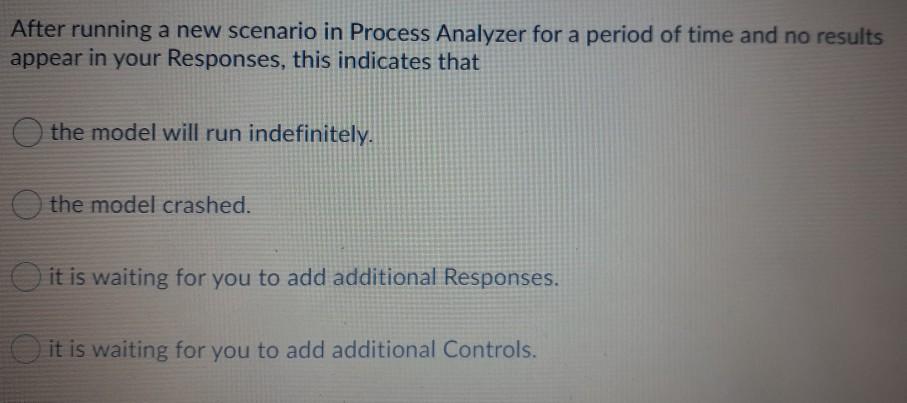 After running a new scenario in Process Analyzer