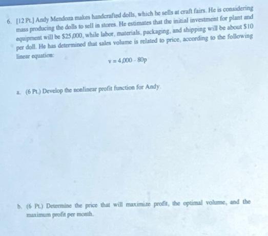 6. [12PL] Aakiy Mendora makes handerafied dolls,