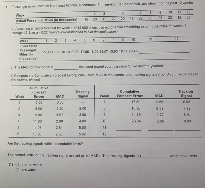 11. Passenger miles flown on Northeast Airlines,