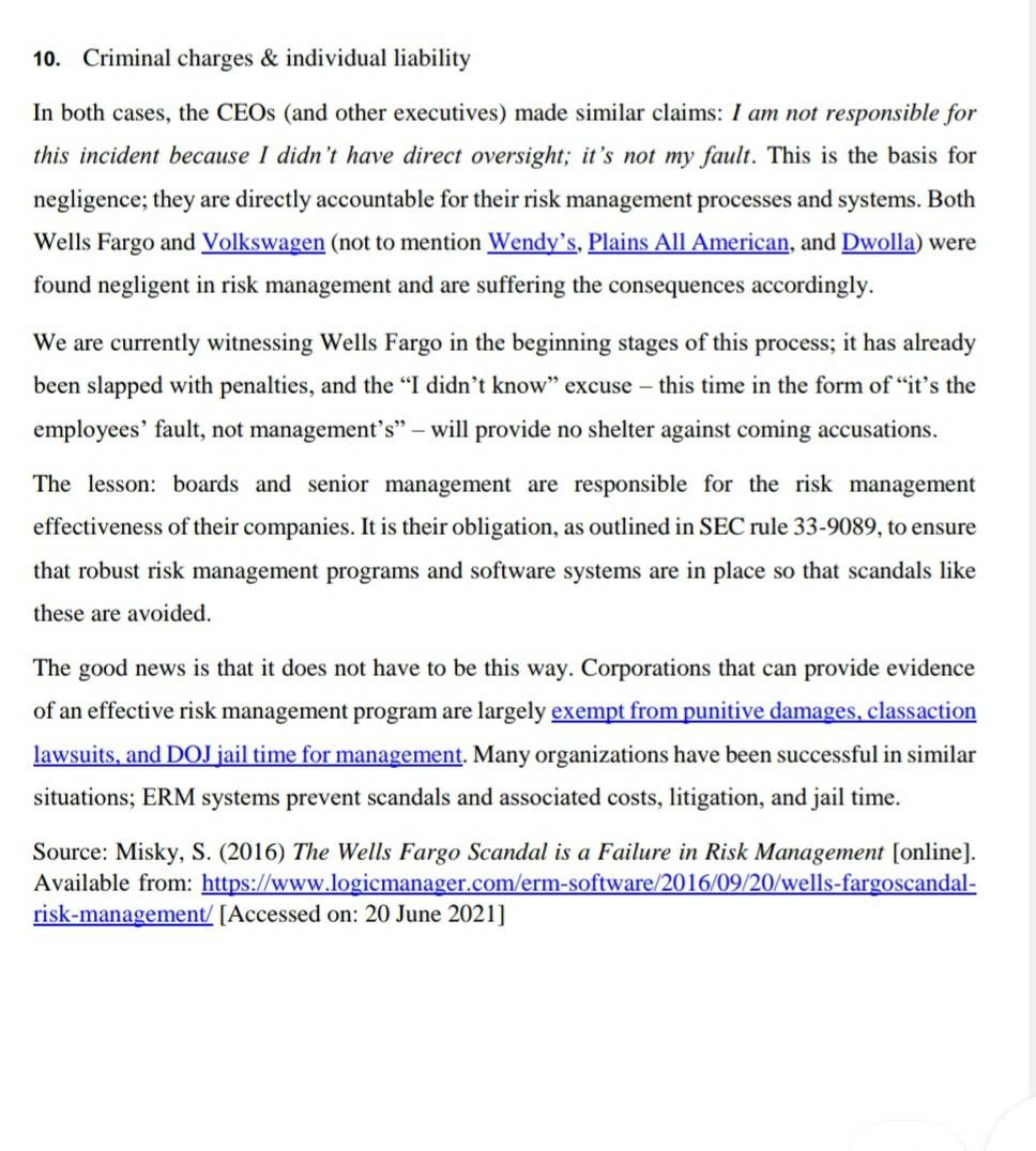 e. Question 1 The case study states a few reasons