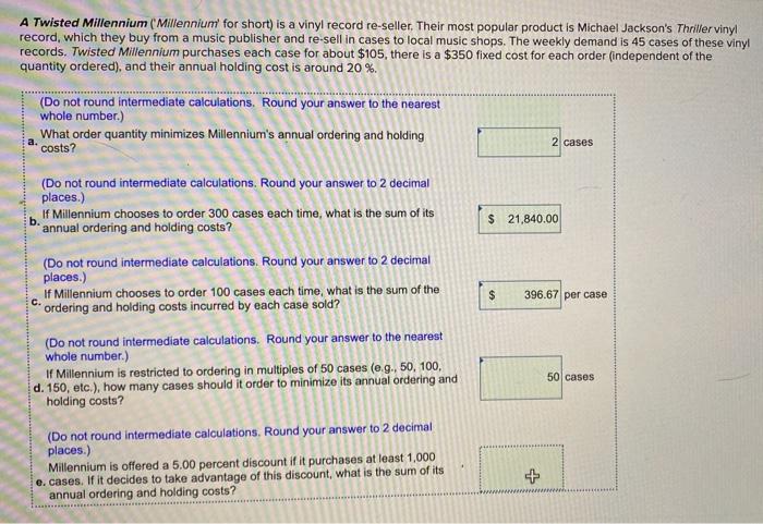 answer E only A Twisted Millennium ('Millennium'