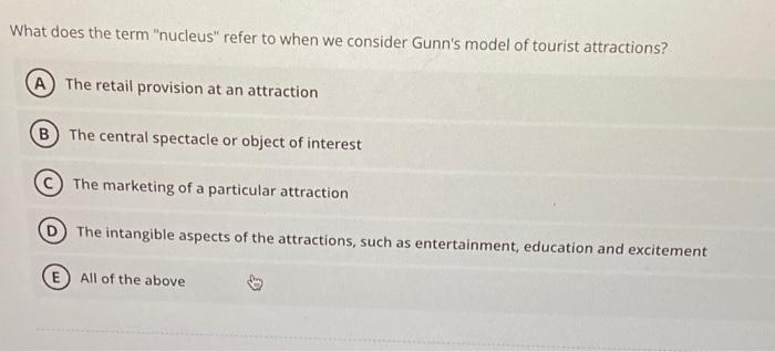 What does the term "nucleus" refer to when we