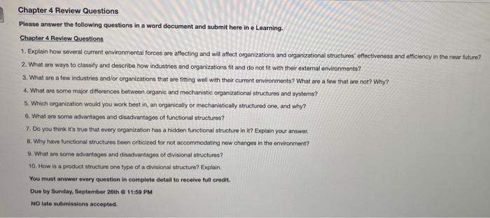 Chapter 4 Review Questions Please answer the