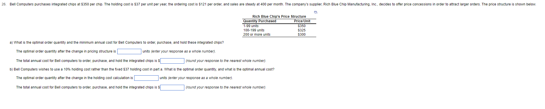 a) What is the optimal order quantity and the