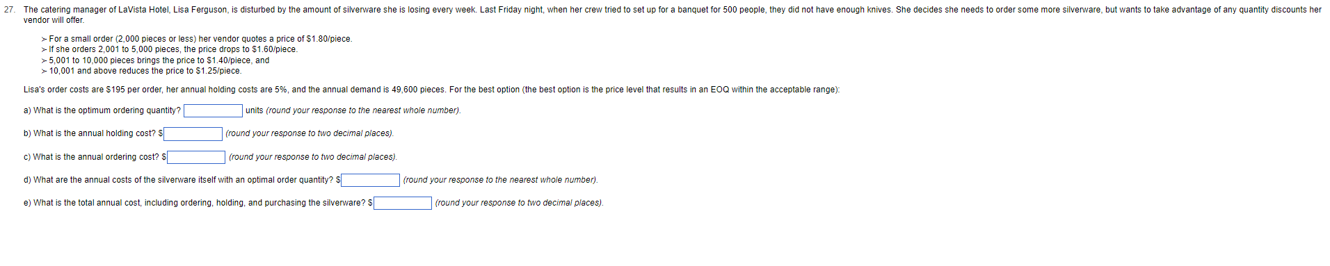 vendor will offer. For a small order ( 2,000