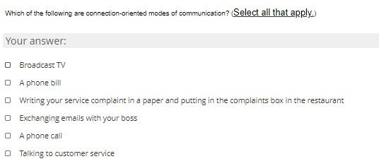 Which of the following are connection-oriented