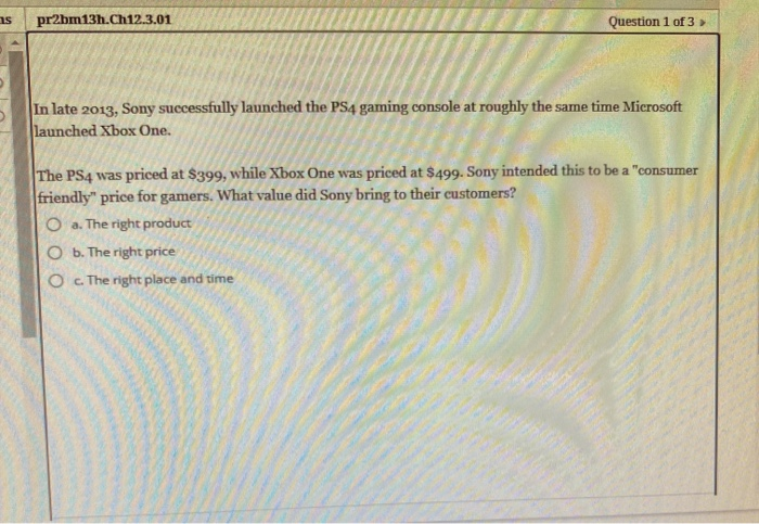 us pr2bm13h.Ch12.3.01 Question 1 of 3 In late