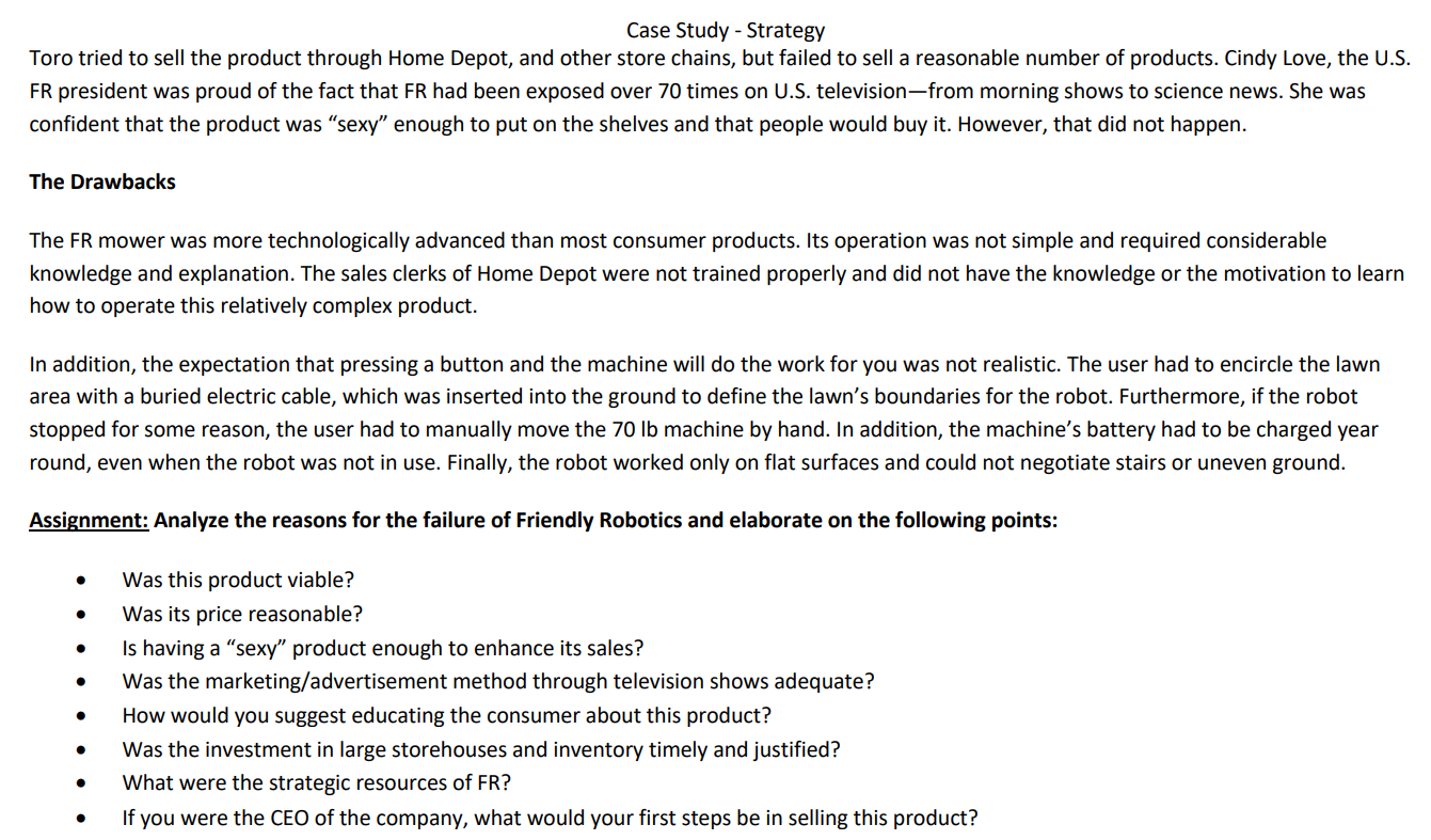 Hello! Please help me out with this case study