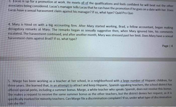 3. Lucas is up for a promotion at work. He meets