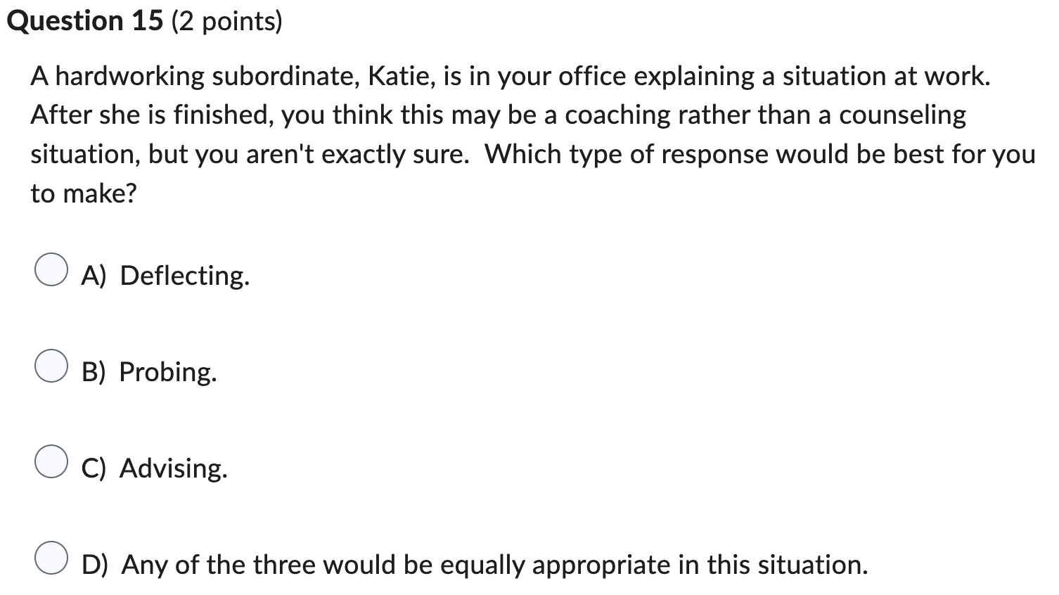 Jenna states, "Monday I have a test in