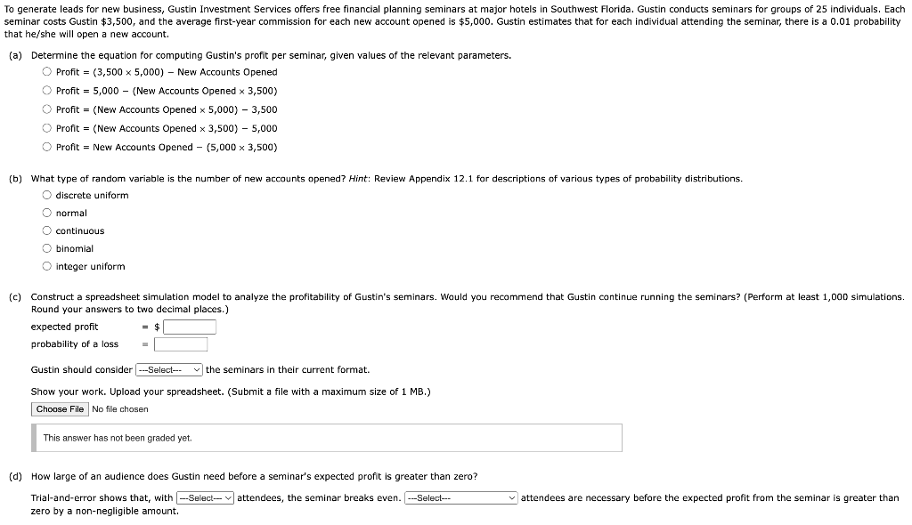 Please label answers clearly To generate leads