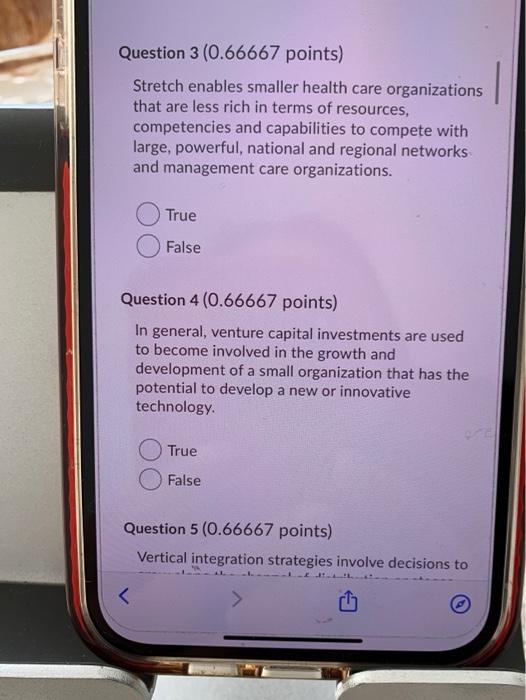 Question 3 (0.66667 points) Stretch enables