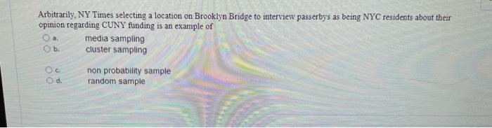 Arbitrarily, NY Times selecting a location on