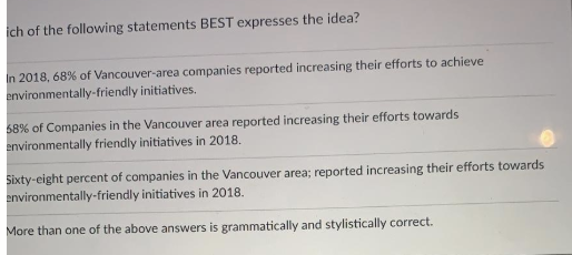 5 6 7 8 ich of the following statements BEST