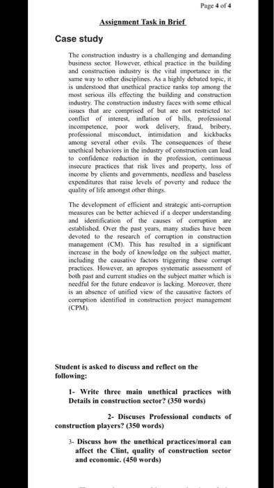 Page 4 of 4 Assignment Task in Brief Case study