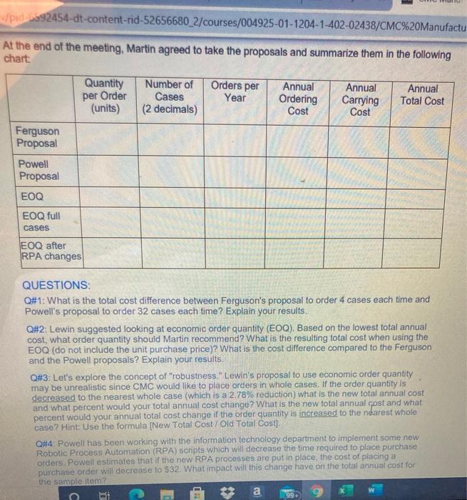 Compartmental Manufacturing Corporation Case