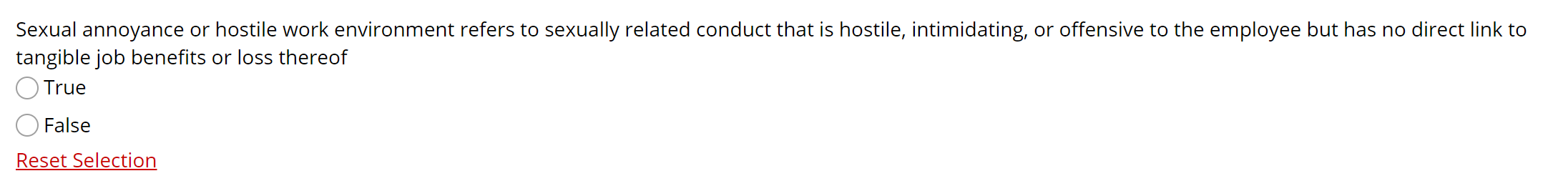 Sexual annoyance or hostile work environment