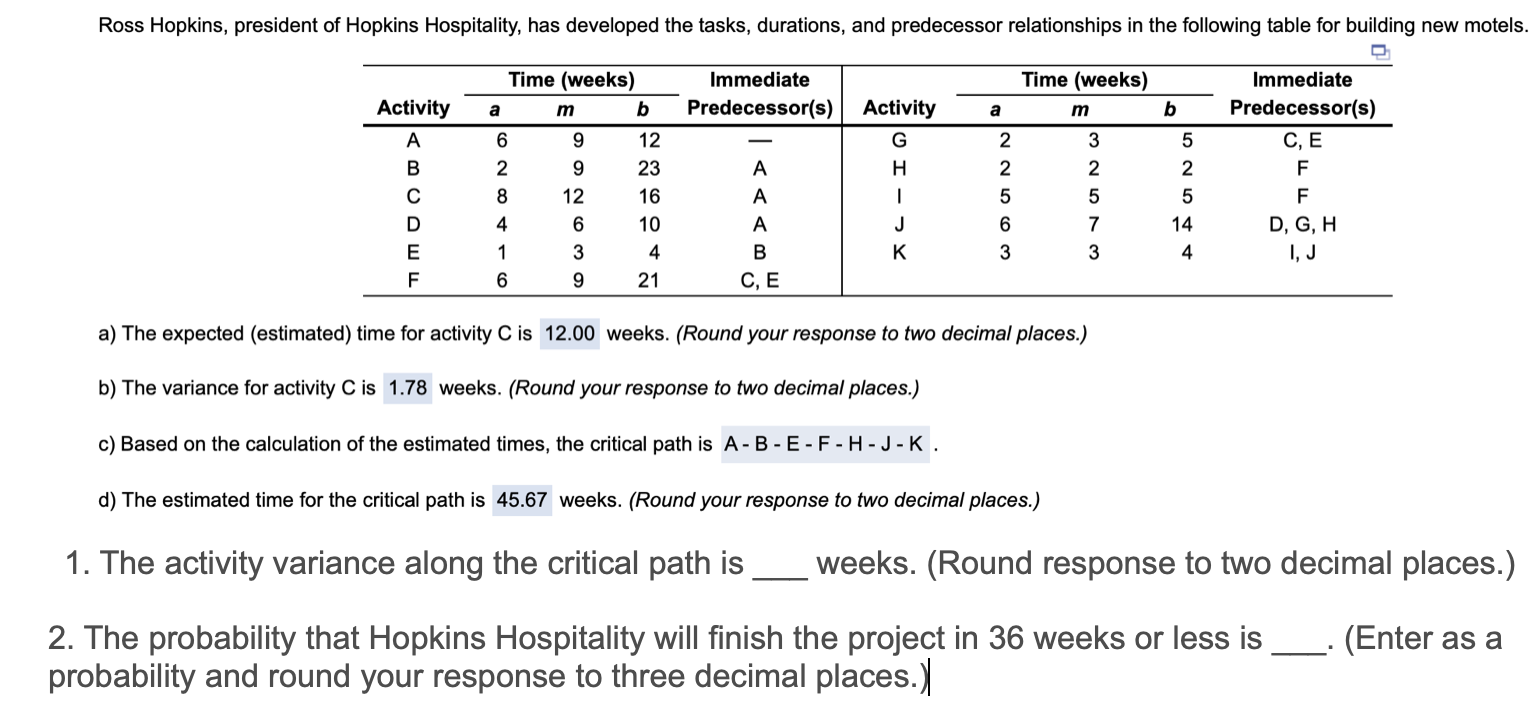 only answer numbers 1&2 - answers a,b,c,d are