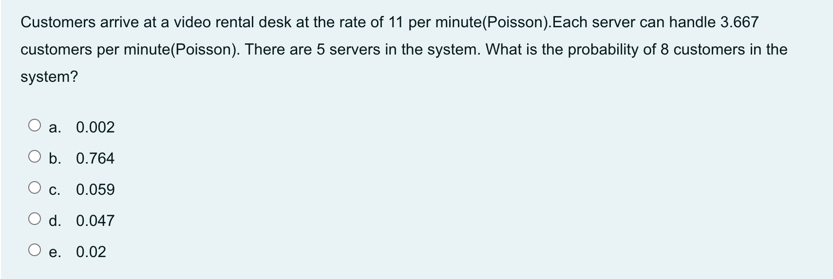 Customers arrive at a video rental desk at the