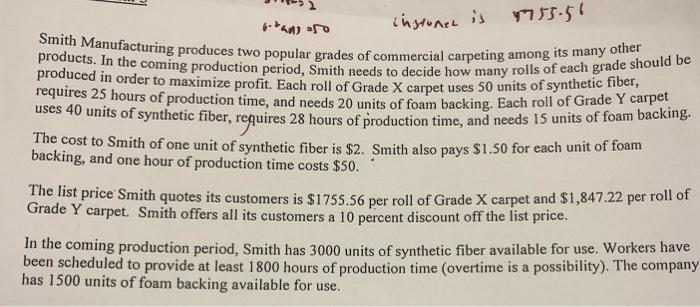 instoned is 1755.56 6) ao Smith Manufacturing
