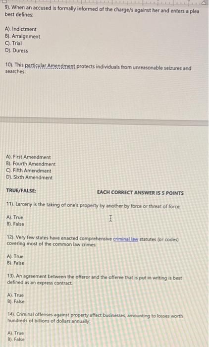 answer 9-15 9). When an accused is formally