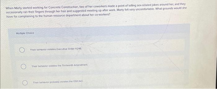 please hurry When Marty started working for