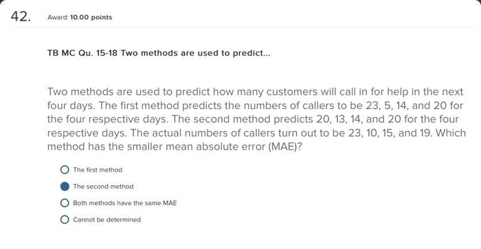 TB MC Qu. 15-18 Two methods are used to