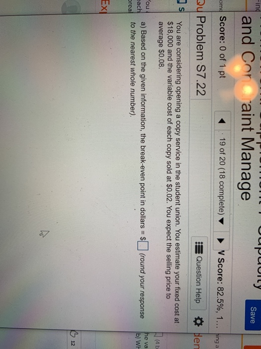 i need help with question A and B) what is the