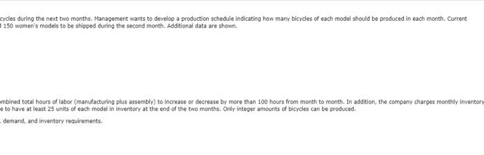 A linear programming computer package is needed.