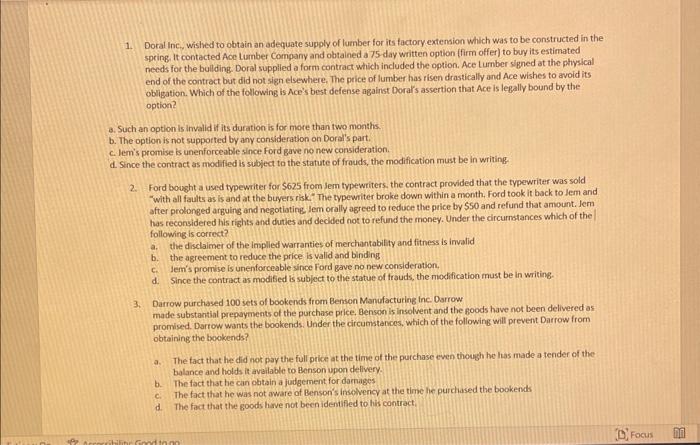 please answer all 3 multiple choice questions