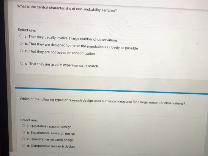 Convenience Sampling refers to Select one: a