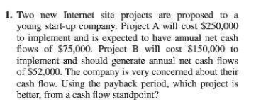 1. Two new Internet site projects are proposed to