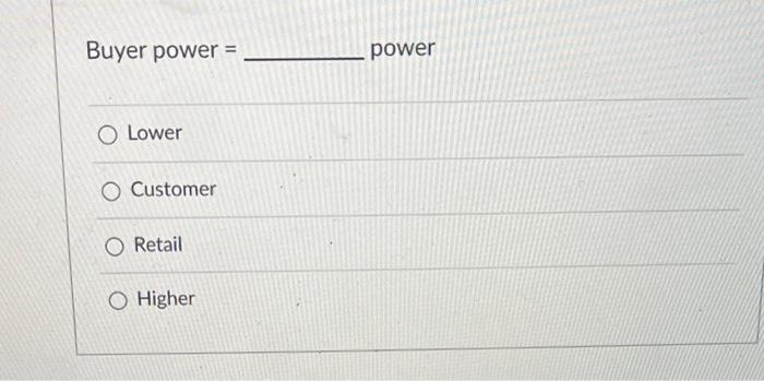 With regards to the threat of substitute