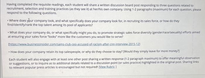 I need one paragraph for each question Having