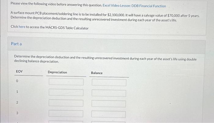 Please view the following video before answering