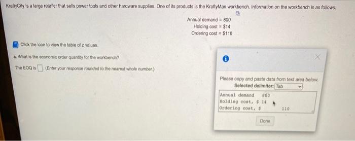 KraftyCity is a large retailer that sells power