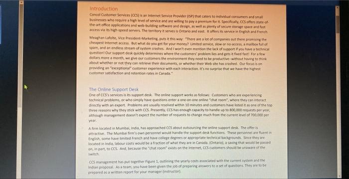 Introduction Concol Custeente Serwees (cC) is an