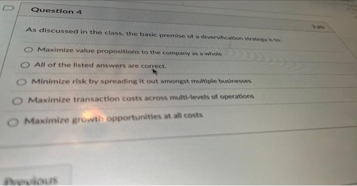 As discussed in the class, the basic premise of a