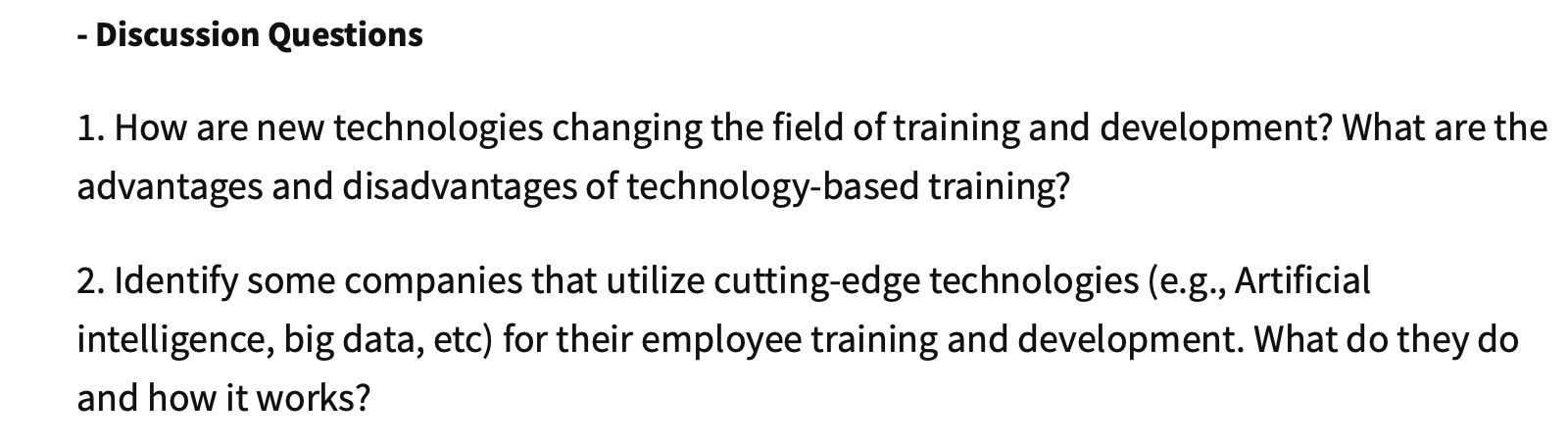 Answer 2 question please 500 words - Discussion
